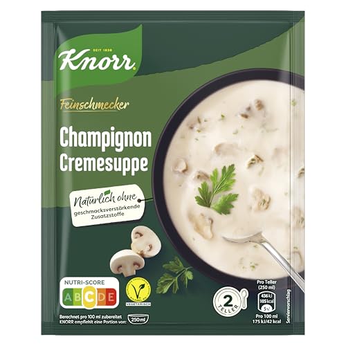 Knorr Feinschmecker Champignon Cremesuppe, 16er Pack (16 x 500 ml) von Knorr