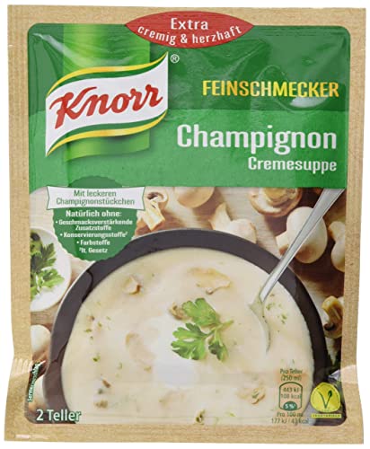 Knorr Feinschmecker Champignon Cremesuppe, 16er Pack (16 x 500 ml) von Knorr