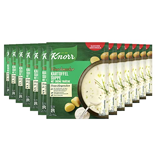 Knorr Feinschmecker Kartoffelsuppe mit Crème fraîche leckere Gemüsesuppe mit nachhaltig angebautem Gemüse 13 x 2 Teller von Knorr