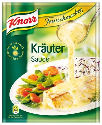 Knorr Feinschmecker Kräuter Sauce, 22er Pack (22 x 250 ml Beutel) von Knorr