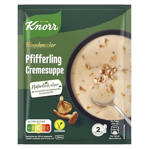 Knorr Feinschmecker Pfifferling Cremesuppe leckere Pilzsuppe mit Gemüse und Kräutern aus nachhaltigem Anbau 18x 56 g Knorr Feinschmecker Pfifferling Cremesuppe leckere Pilzsuppe mit Gemüse und Kräutern aus nachhaltigem Anbau 18x 56 g von Knorr