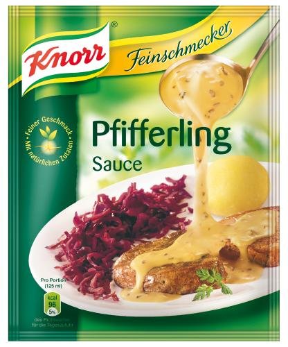 Knorr Feinschmecker Pfifferling Sauce, 21er Pack (21 x 250 ml Beutel) von Knorr
