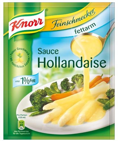 Knorr Feinschmecker Sauce Hollandaise Fettarm, 27er Pack (27 x 250 ml Beutel) von Knorr