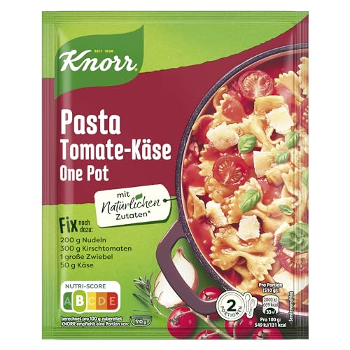 Knorr Fix Würzmischung One Pot Pasta Tomate-Käse für eine schnelle Zubereitung ohne geschmacksverstärkende Zusatzstoffe 38 g von Knorr