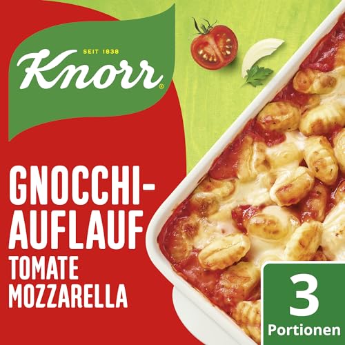 Knorr Fix Würzmischung Gnocchi Auflauf Tomate Mozzarella für ein leckeres Gratin ohne geschmacksverstärkende Zusatzstoffe 3 Portionen von Knorr
