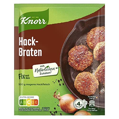 Knorr Fix Würzmischung Hackbraten für ein leckeres Fleischgericht ohne geschmacksverstärkende Zusatzstoffe 70 g 1 Stück von Knorr
