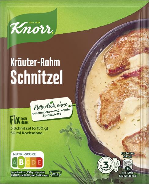 Knorr Fix Kräuter-Rahm Schnitzel Knorr Fix Kräuter-Rahm Schnitzel von Knorr