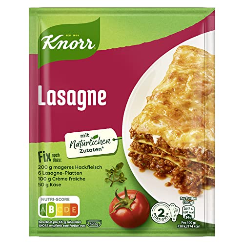 Knorr Fix Lasagne ohne geschmacksverstärkende Zusatzstoffe 52 g von Knorr