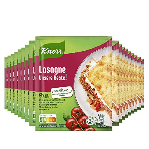 Knorr Fix Lasagne Unsere Beste! für ein leckeres Nudelgericht ohne geschmacksverstärkende Zusatzstoffe 53 g 1 Stück von Knorr