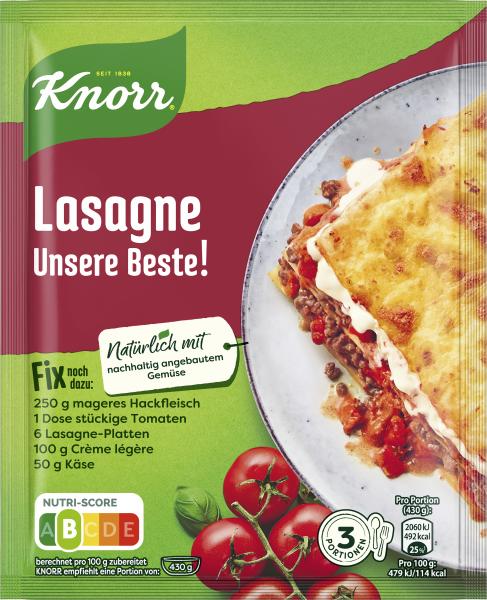 Knorr Fix Lasagne Unsere Beste! Knorr Fix Lasagne Unsere Beste! von Knorr