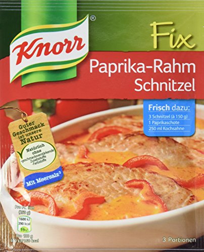 Knorr Fix Paprika-Rahm Schnitzel 3 Portionen (21 x 43 g) von Knorr