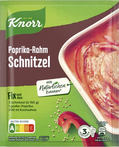 Knorr Fix Paprika-Rahm Schnitzel Knorr Fix Paprika-Rahm Schnitzel von Knorr