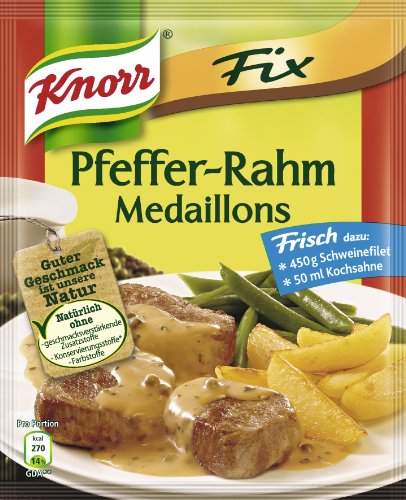 Knorr Fix Pfeffer-Rahm Medaillons 3 Portionen (1 x 35 g) von Knorr