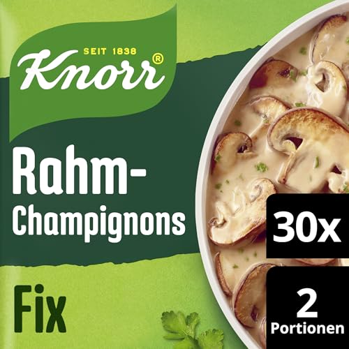 Knorr Fix Würzmischung Rahm-Champignons für leckere Rahmchampignons ohne geschmacksverstärkende Zusatzstoffe 30x 33 g von Knorr