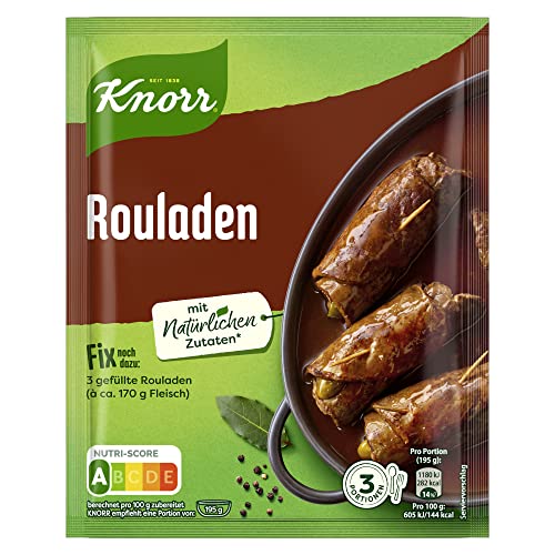 Knorr Fix Würzmischung Rouladen für ein leckeres Fleischgericht ohne geschmacksverstärkende Zusatzstoffe 31 g 1 Stück von Knorr