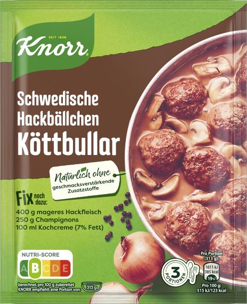 Knorr Fix Schwedische Hackbällchen Köttbullar Knorr Fix Schwedische Hackbällchen Köttbullar von Knorr