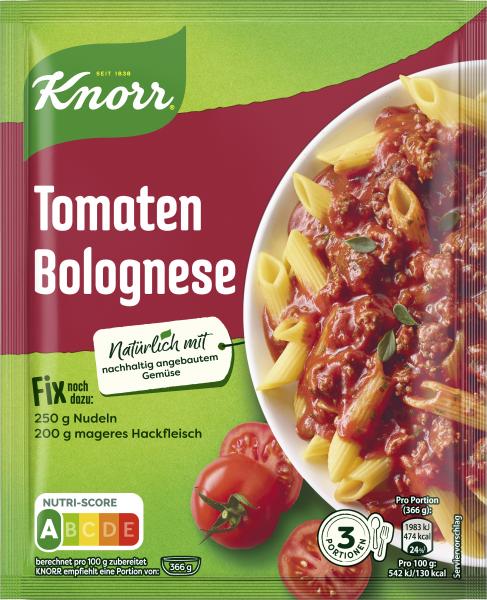 Knorr Fix Tomaten Bolognese Knorr Fix Tomaten Bolognese von Knorr