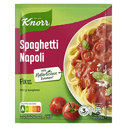 Knorr Fix Spaghetti Napoli für Pasta ohne geschmacksverstärkende Zusatzstoffe 39 g (1er Pack) von Knorr