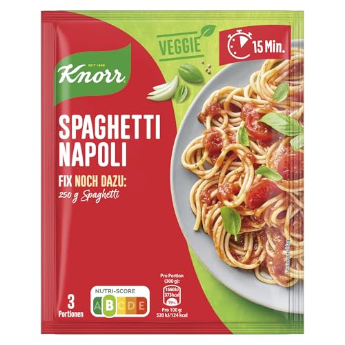 Knorr Fix Spaghetti Napoli für Pasta ohne geschmacksverstärkende Zusatzstoffe 39 g (1er Pack) von Knorr