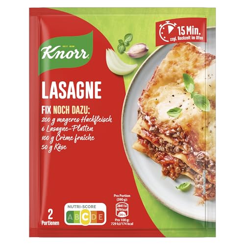 Knorr Fix Würzmischung Lasagne für einen leckeren Auflauf mit natürlichen Zutaten* 52 g 1 Stück Knorr Fix Würzmischung Lasagne für einen leckeren Auflauf mit natürlichen Zutaten* 52 g 1 Stück von Knorr