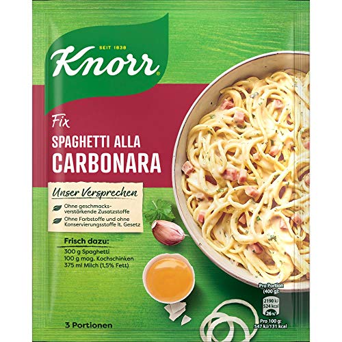 Knorr Fix Fix Spaghetti alla Carbonara ohne geschmacksverstärkende Zusatzstoffe 36 g von Knorr