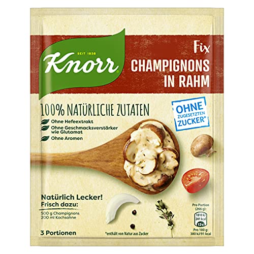 Knorr Fix Würzmischung Champignons in Rahm leckere Rahmchampignons 100% natürliche Zutaten ohne zugesetzten Zucker* von Knorr