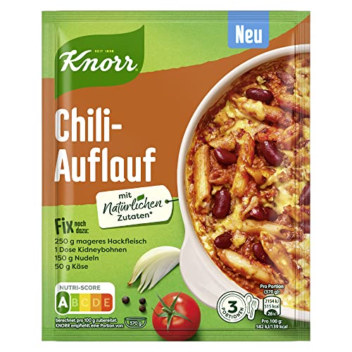 Knorr Fix Würzmischung Chili-Auflauf für einen leckeren Nudelauflauf ohne geschmacksverstärkende Zusatzstoffe 33 g 1 Stück Knorr Fix Würzmischung Chili-Auflauf für einen leckeren Nudelauflauf ohne geschmacksverstärkende Zusatzstoffe 33 g 1 Stück von Knorr