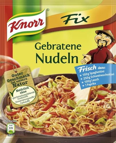 Knorr Fix Würzmischung Gebratene Asia Nudeln für ein leckeres Nudelgericht ohne geschmacksverstärkende Zusatzstoffe 23x 30 g von Knorr