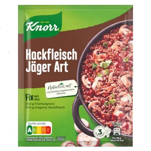 Knorr Fix Würzmischung Hackfleisch Jäger Art für ein leckeres Gericht mit Hackfleisch ohne geschmacksverstärkende Zusatzstoffe 36 g 1 Stück Knorr Fix Würzmischung Hackfleisch Jäger Art für ein leckeres Gericht mit Hackfleisch ohne geschmacksverstärkende Zusatzstoffe 36 g 1 Stück von Knorr