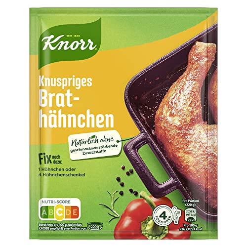 Knorr Fix Würzmischung Knuspriges Brathähnchen für ein leckeres Fleischgericht mit natürlichen Zutaten 28 x 29 g von Knorr