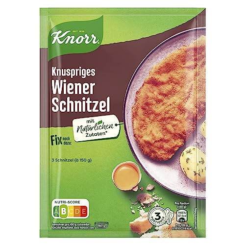 Knorr Fix Würzmischung Knuspriges Wiener Schnitzel für ein leckeres Schnitzel Gericht mit natürlichen Zutaten 90 g von Knorr