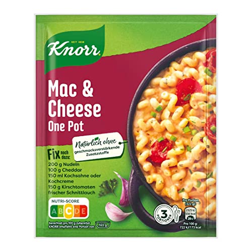Knorr Fix Würzmischung Mac & Cheese One Pot für einen leckeren Nudelauflauf ohne geschmacksverstärkende Zusatzstoffe 36 g 1 Stück Knorr Fix Würzmischung Mac & Cheese One Pot für einen leckeren Nudelauflauf ohne geschmacksverstärkende Zusatzstoffe 36 g 1 Stück von Knorr