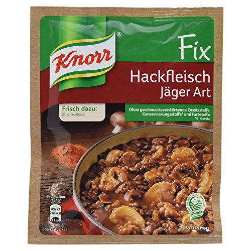 Knorr Fix für Hackfleisch Jäger Art, 20er Pack (20 x 36 g Beutel) von Knorr