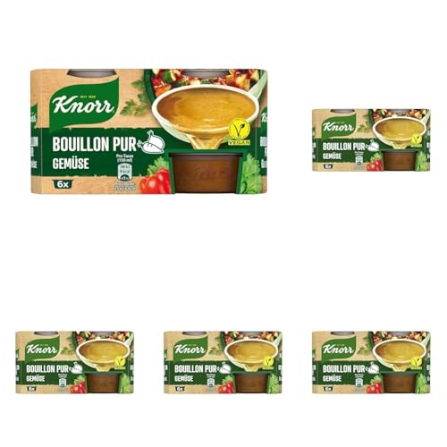 Knorr Gemüse Bouillon Pur mit vollem Geschmack vegan 6x 28 g (Packung mit 5) von Knorr