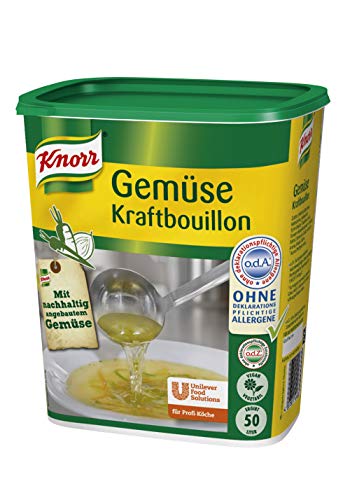 Knorr Gemüse Kraftbouillon (Gemüsebrühe mit Suppengrün, rein pflanzlich, vegan) 1er Pack (1 x 1 kg) von Knorr
