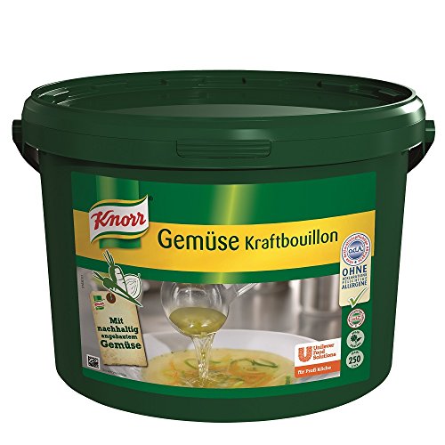 Knorr Gemüse Kraftbouillon Gemüsebrühe mit Suppengrün, rein pflanzlich, vegan 1er Pack (1 x 5 kg) von Knorr
