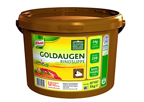 Knorr Goldaugen Rindsuppe (vielseitig anwendbare Rinderbrühe, authentischer Geschmack und perfekter Suppenspiegel) 1er Pack (1 x 5 kg) von Knorr