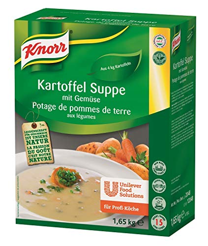 Knorr Kartoffelsuppe mit Gemüse Trockenmischung (natürlicher Kartoffelgeschmack, leichte Gemüsenote) 1er Pack (1 x 1,65kg) von Knorr