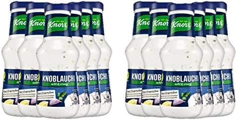 Knorr Knoblach Sauce cremige Grillsauce mit mildem Geschmack 250 ml 6 Stück (Packung mit 2) von Knorr