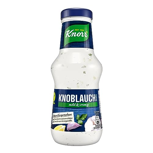 Knorr Knoblauch Sauce cremige Grillsauce mit mildem Geschmack 250 ml von Knorr