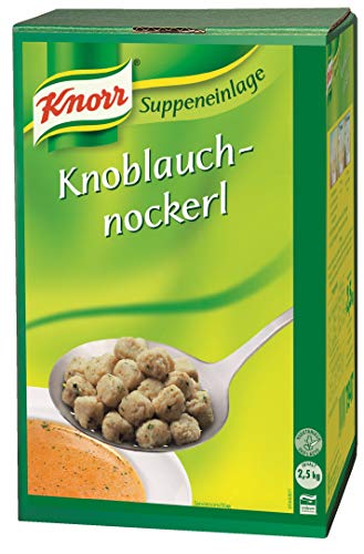 Knorr Knoblauchnockerl (vorgeformte Nockerl mit feinem Knoblauchgeschmack) 1er Pack (1 x 2,5 kg) von Knorr