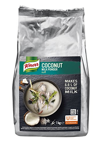 Knorr Kokosmilch Pulver (Milk Powder aus 20 frischen Kokosnüssen, ergibt 6,6 Liter Kokosmilch) 1er Pack (1 x 1 kg) von Knorr