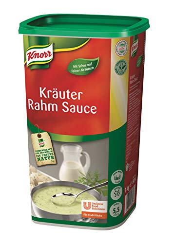 Knorr Kräuter Rahm Sauce Trockenmischung (helle, cremige Sauce und frischer Kräutergeschmack) 1er Pack (1 x 1 kg) von Knorr