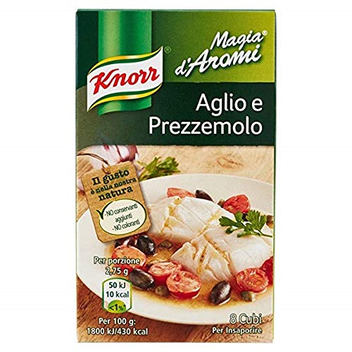 Knorr Magia d'Aromi Aglio e Prezzemolo Steinpilze Suppenwürfel Brühe 8 x 11g (Knoblauch und Petersilie) von Knorr