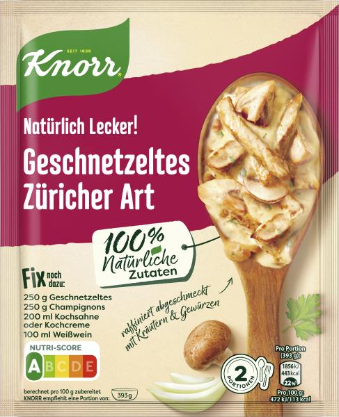 Knorr Natürlich Lecker! Geschnetzeltes Züricher Art von Knorr