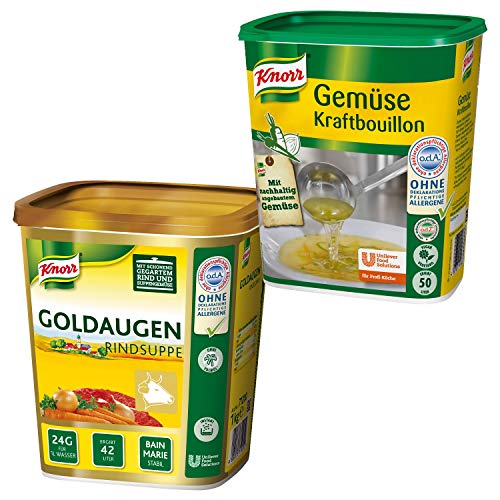 Knorr Notvorrat Bouillons und Brühen - Goldaugen Rindsuppe und Gemüse Bouillon von Knorr von Knorr