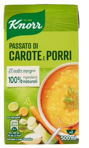 Knorr Passato di Carote e Porri Püree aus Karotten und Lauch Fertige Suppen Gericht zum Erhitzen bereit 500ml von Knorr