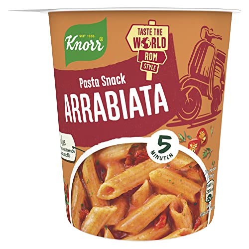 Knorr Pasta Snack Arrabiata leckere Instant Nudeln fertig in nur 5 Minuten, 1er-Pack (1 x 66 g) von Knorr