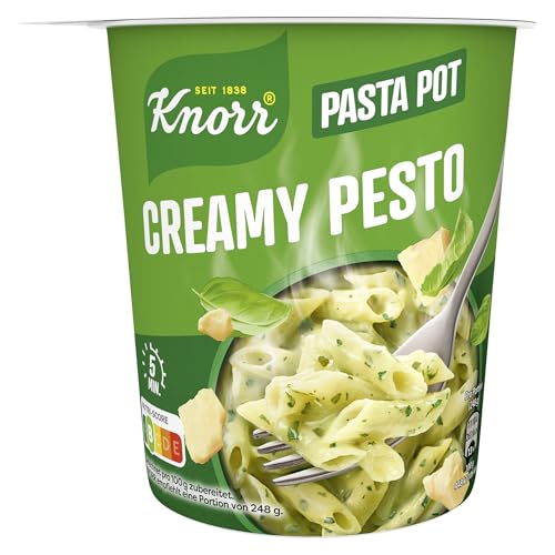 Knorr Pasta Pot Creamy Pesto leckere Instant Nudeln fertig in nur 5 Minuten 68 g von Knorr