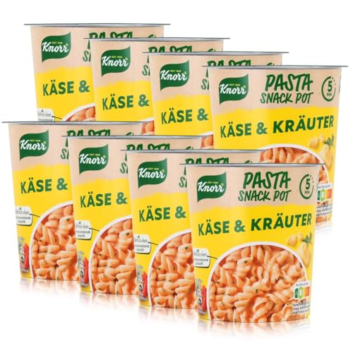 Knorr Pasta Snack Pot Käse & Kräuter leckere Instant Nudeln fertig in nur 5 Minuten 8 x 59 g von Knorr